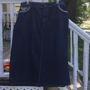 Long Denim Skirt